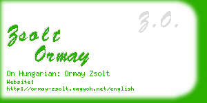 zsolt ormay business card
